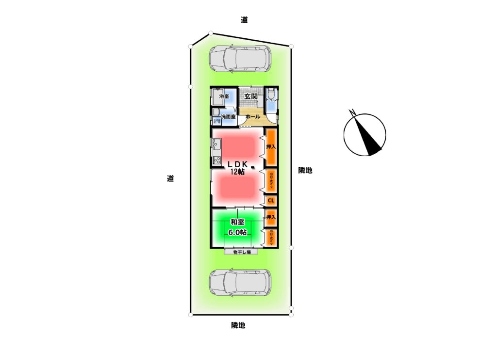 駐車場2台分あります。 駐車場2台分あります。